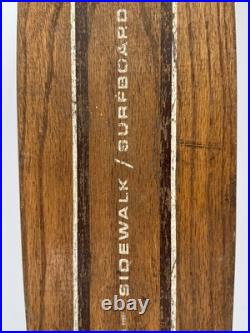 VTG ZIPEES Sidewalk Surfboard 60s Skateboard Manning Mfg Chicago Wood Deck M-444