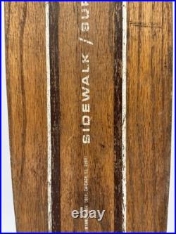VTG ZIPEES Sidewalk Surfboard 60s Skateboard Manning Mfg Chicago Wood Deck M-444
