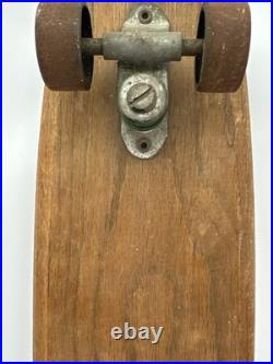 VTG ZIPEES Sidewalk Surfboard 60s Skateboard Manning Mfg Chicago Wood Deck M-444