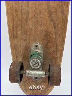 VTG ZIPEES Sidewalk Surfboard 60s Skateboard Manning Mfg Chicago Wood Deck M-444