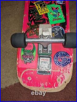 Variflex VooDoo Skateboard Original 1980's Witch Doctor Pink RARE