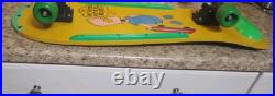 Vint Bart Simpson Skate Board Oldschool Skateboard The Simpsons Neon Green & YEL