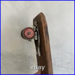 Vintage 1950s Wooden Sidewalk Surfboard Skateboard Metal Skate Wheels Handmade