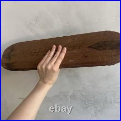 Vintage 1950s Wooden Sidewalk Surfboard Skateboard Metal Skate Wheels Handmade