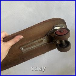 Vintage 1950s Wooden Sidewalk Surfboard Skateboard Metal Skate Wheels Handmade