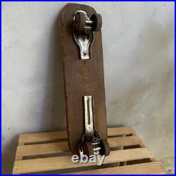 Vintage 1950s Wooden Sidewalk Surfboard Skateboard Metal Skate Wheels Handmade