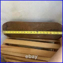 Vintage 1950s Wooden Sidewalk Surfboard Skateboard Metal Skate Wheels Handmade