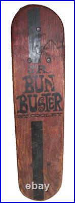 Vintage 1960'S Jr. Bun Buster by Cooley Skateboard Rare Model With Metal Wheels