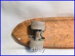 Vintage 1960'S Wood Skateboard ROCK RIDER Sidewalk NASH Surfboards Texas #17 22