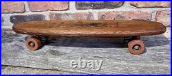 Vintage 1960's BLACK KNIGHT Wood Skateboard Sport Fun Trucks Clay Wheels