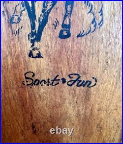 Vintage 1960's BLACK KNIGHT Wood Skateboard Sport Fun Trucks Clay Wheels