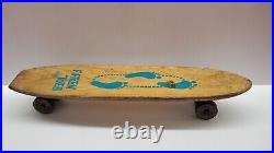 Vintage 1960's Era Nash MFG Fifteen Toes #1 (Blue) Wooden Skateboard