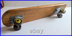 Vintage 1960's Hawaiian Surf No 7 Wooden Skateboard Metal Masters Philadelphia