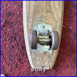 Vintage 1960's Nash Hot Foot Wood Skateboard with Wheels Vintage 1960's Nash Hot Foot Wood Skateboard with Wheels