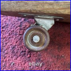 Vintage 1960's Nash Hot Foot Wood Skateboard with Wheels Vintage 1960's Nash Hot Foot Wood Skateboard with Wheels