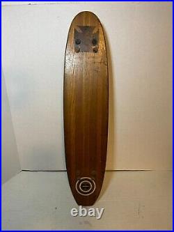 Vintage 1960's Rare Healthways Roll N' Surf Wooden Skateboard, Clay Wheels used