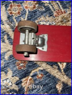 Vintage 1960's Roller Derby Wooden Skateboard Red Metal Wheels Great Condition Vintage 1960's Roller Derby Wooden Skateboard Red Metal Wheels Great Condition