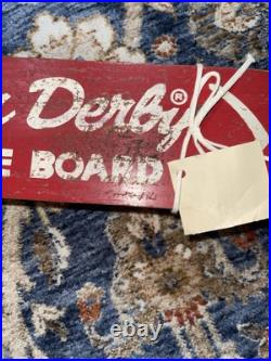 Vintage 1960's Roller Derby Wooden Skateboard Red Metal Wheels Great Condition Vintage 1960's Roller Derby Wooden Skateboard Red Metal Wheels Great Condition