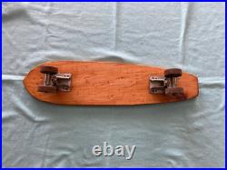 Vintage 1960's Surfer wooden skateboard with steel wheels 21.5 x 5.25