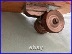 Vintage 1960's Surfer wooden skateboard with steel wheels 21.5 x 5.25