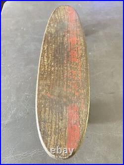 Vintage 1960's Wood Skateboard Wards Hawthorne Clay Wheels RARE
