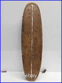 Vintage 1960's Wood Skateboard With Clay Wheels