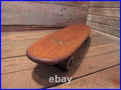 Vintage 1960's Wood Skateboard With Clay Wheels Wards Hawthorne