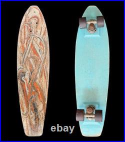 Vintage 1960s 1970s NONA Fiberglass Skateboard Urethane MK IV Wheels Costa Mesa