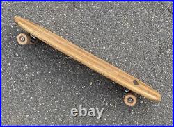 Vintage 1960s 60s Hobie Super Surfer 2-Tone Wooden Skateboard 29 With Clay Wheels