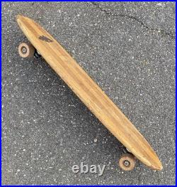 Vintage 1960s 60s Hobie Super Surfer 2-Tone Wooden Skateboard 29 With Clay Wheels