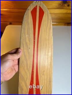 Vintage 1960s 60s Wood Wooden Skateboard GOOFY FOOT Fort Worth TEXAS Steel Wheel