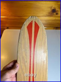 Vintage 1960s 60s Wood Wooden Skateboard GOOFY FOOT Fort Worth TEXAS Steel Wheel