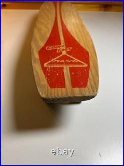 Vintage 1960s 60s Wood Wooden Skateboard GOOFY FOOT Fort Worth TEXAS Steel Wheel