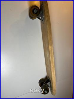 Vintage 1960s 60s Wood Wooden Skateboard GOOFY FOOT Fort Worth TEXAS Steel Wheel