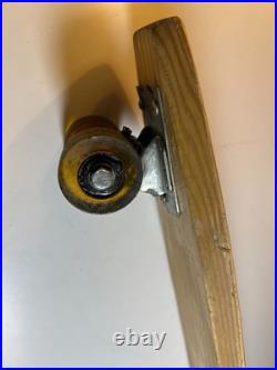 Vintage 1960s 60s Wood Wooden Skateboard GOOFY FOOT Fort Worth TEXAS Steel Wheel
