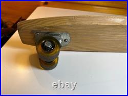 Vintage 1960s 60s Wood Wooden Skateboard GOOFY FOOT Fort Worth TEXAS Steel Wheel