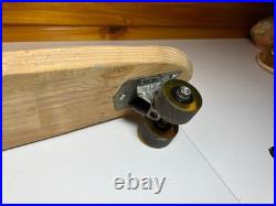 Vintage 1960s 60s Wood Wooden Skateboard GOOFY FOOT Fort Worth TEXAS Steel Wheel