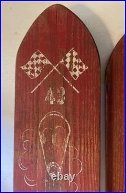 Vintage 1960s Fli-back Skate Racer Wooden Skateboard High Point NC W Extra Board