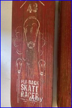 Vintage 1960s Fli-back Skate Racer Wooden Skateboard High Point NC W Extra Board