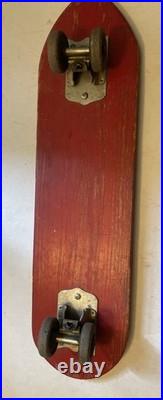 Vintage 1960s Fli-back Skate Racer Wooden Skateboard High Point NC W Extra Board