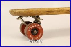 Vintage 1960s Makaha 22 Wood Skateboard Sidewalk Surfboard, Clay Wheels