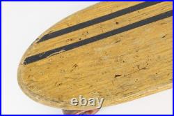 Vintage 1960s Makaha 22 Wood Skateboard Sidewalk Surfboard, Clay Wheels