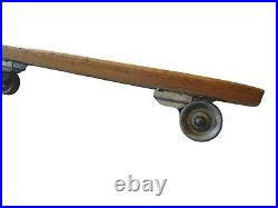 Vintage 1960s Nash Fifteen Toes #1 21.5Wood Sidewalk Skateboard with Metal Wheels