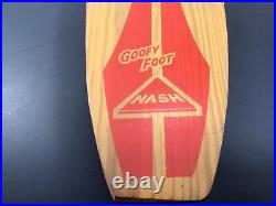 Vintage 1960s Nash Goofy Foot Wood Skateboard 22.5 Surfer Skate Gorgeous
