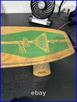 Vintage 1960s Nash Wood Goofy Foot Skateboard Green Print Rare 22 Surf Skate #7