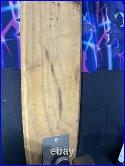 Vintage 1960s Nash Wood Goofy Foot Skateboard Green Print Rare 22 Surf Skate #7