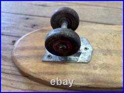 Vintage 1960s Sidewalk Surfboard By Champion Wooden Skateboard Blue Lettering