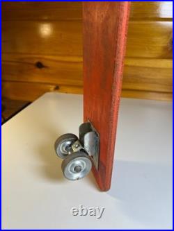 Vintage 1960s Skate'N Glide Skateboard Wooden Wood Steel Wheels Sidewalk Surfer