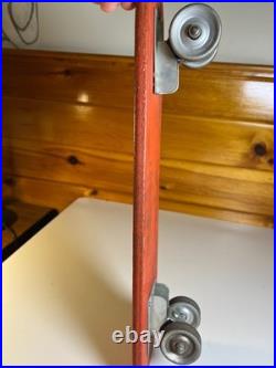 Vintage 1960s Skate'N Glide Skateboard Wooden Wood Steel Wheels Sidewalk Surfer