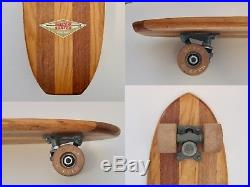 Vintage 1960s Super Surfer Multi Wood 29 Skateboard Clay Wheels Wooden Skater